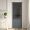 Berkley 2 Pane 1 Panel Solid Wood Internal Door UK Made DD6309 - Tinted Glass - Eco-Urban - Colour Options
