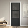 Berkley 2 Pane 1 Panel Solid Wood Internal Door UK Made DD6309 - Tinted Glass - Eco-Urban - Colour Options