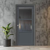 Berkley 2 Pane 1 Panel Solid Wood Internal Door UK Made DD6309 - Clear Reeded Glass - Eco-Urban - Colour Options