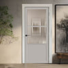Berkley 2 Pane 1 Panel Solid Wood Internal Door UK Made DD6309 - Clear Reeded Glass - Eco-Urban - Colour Options