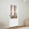 Berkley 2 Pane 1 Panel Solid Wood Internal Door UK Made DD6309 - Clear Reeded Glass - Eco-Urban - Colour Options