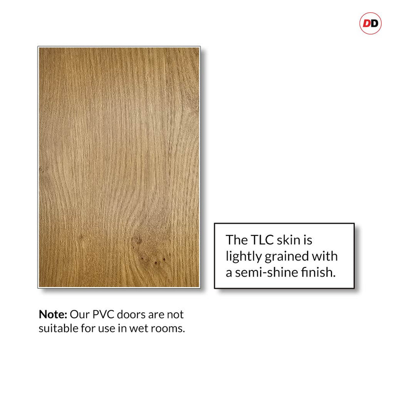 Contemporary Irish Oak Lightly Grained Internal PVC Door - Forfar Abst ...