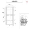 External Georgian Bird 8 Panel Front Door and Frame - Colour Options