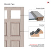 Exterior Georgian Bird Made to Measure Front Door - 45mm Thick - Six Colour Options - Toughened Double Glazing - 2 Pane