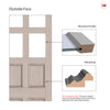 Exterior Georgian Bird Made to Measure Front Door - 57mm Thick - Seven Colour Options - Toughened Double Glazing - 4 Pane