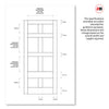 Exterior Georgian Bird 8 Panel Made to Measure Front Door - 45mm Thick - Seven Colour Options