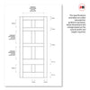 Exterior Georgian Bird 8 Panel Made to Measure Front Door - 57mm Thick - Six Colour Options