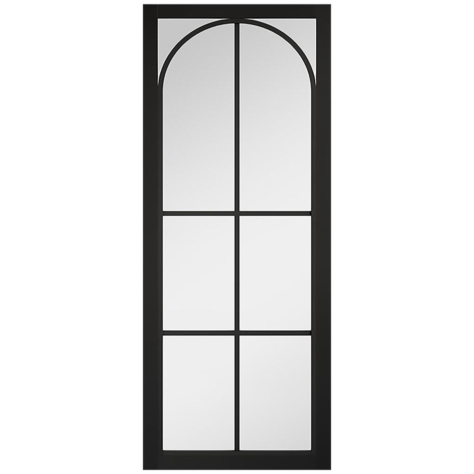 Astoria Black Internal Door - Clear Glass - Prefinished