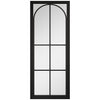 Top Mounted Black Sliding Track & Double Door - Astoria Black Internal Door - Clear Glass - Prefinished