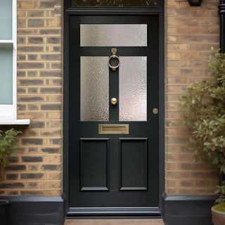 Image: Exterior Victorian Nightingale Made to Measure Front Door - 57mm Thick - Six Colour Options - Toughened Double Glazing - 3 Pane