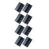 8x Ares Loft Style Matt Black Square Cornered Hinges 102x67x2mm
