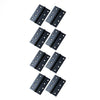 8x Ares Loft Style Matt Black Hinges - 102x67mm