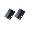 One Pair of Ares Loft Style Matt Black Square Cornered Hinges 102x67x2mm