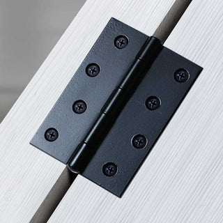 Image: 8x Ares Loft Style Matt Black Hinges - 102x67mm