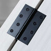 One Pair of Ares Loft Style Matt Black Square Cornered Hinges 102x67x2mm