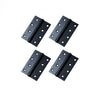 4x Ares Loft Style Matt Black Square Cornered Hinges 102x67x2mm