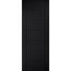 Fire Rated Internal Door - Linear 7 Panel Door - Black Laminated - Prefinished