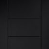 Fire Rated Internal Door - Linear 7 Panel Door - Black Laminated - Prefinished