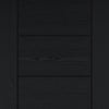 Linear 7 Panel Door - Black Laminated - Prefinished