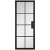 Malvern Black Double Evokit Pocket Doors - Clear Glass - Prefinished