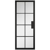 Malvern Black Internal Door - Clear Glass - Prefinished