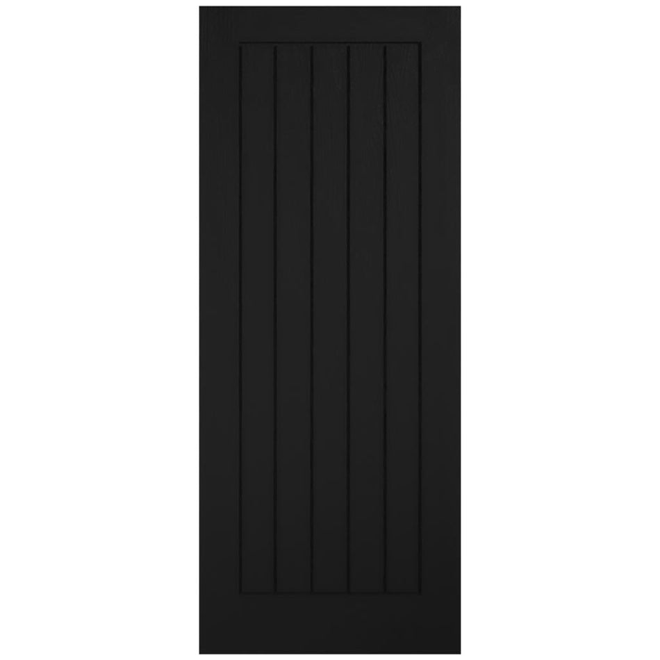 Mexicano Black Internal Door - Vertical Lining - Prefinished