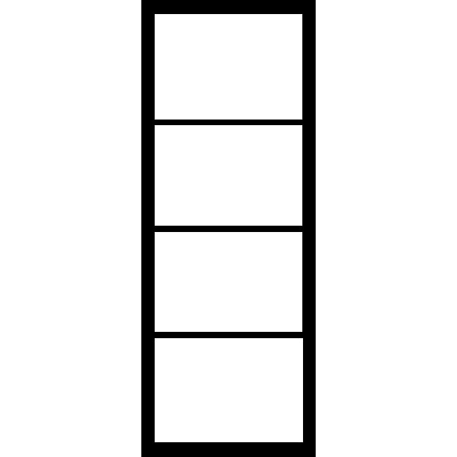 Value - Industrial Glazed Door Pair - Black Primed
