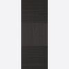 Premium Single Sliding Door & Wall Track - Tres Charcoal Black Flush Door - Prefinished