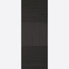 Premium Double Sliding Door & Wall Track - Tres Charcoal Black Flush Door - Prefinished