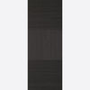 Premium Double Sliding Door & Wall Track - Tres Charcoal Black Flush Door - Prefinished