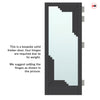 Urban Deco® Solid Wood Internal Door UK Made - Clear Glass - Shadow Black Premium Primed - Bespoke Sizes