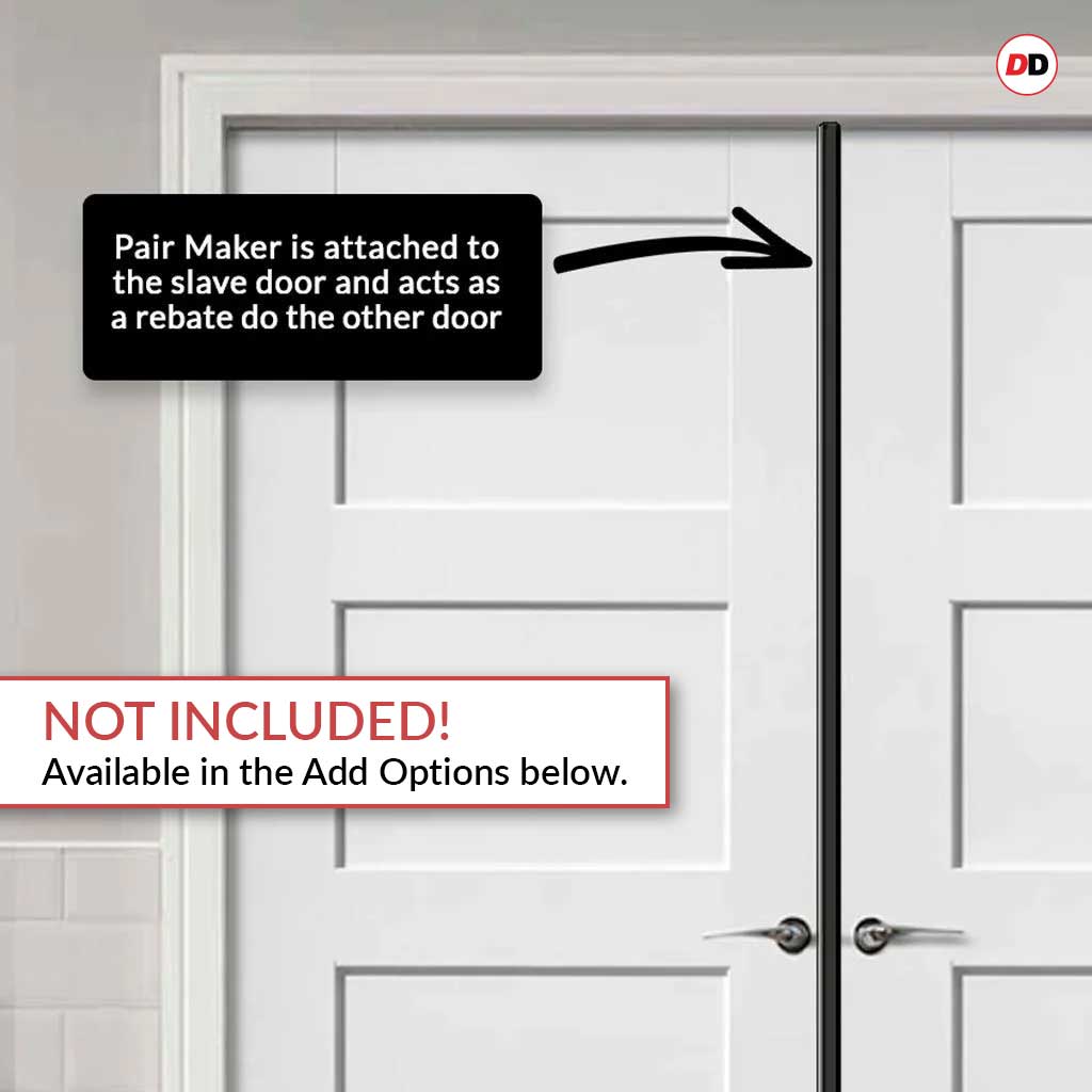 Soho 4 Pane Black Painted Internal Door Pair - Clear Glass - Prefinish ...