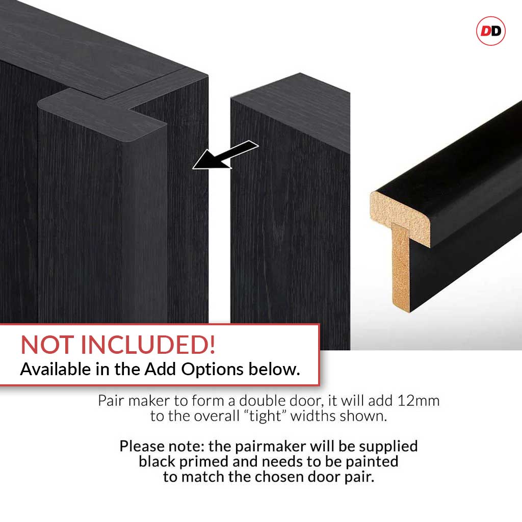 Pair maker to firm a double door will add 12mm to the overall width.