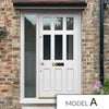 Exterior Georgian Blackwell 6L 3P Front Door with Single Sidelight - Customisable: Size, Colour, Glass and Sidelight Options