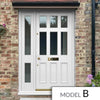 Exterior Georgian Blackwell 6L 3P Front Door with Single Sidelight - Customisable: Size, Colour, Glass and Sidelight Options