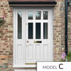 Exterior Georgian Blackwell 6L 3P Front Door with Single Sidelight - Customisable: Size, Colour, Glass and Sidelight Options