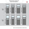 Exterior Victorian Blackwell 3L 6P Front Door with Transom - Customisable: Size, Colour, Glass Options