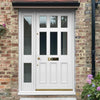 Exterior Georgian Blackwell 6L 3P Front Door with Single Sidelight - Customisable: Size, Colour, Glass and Sidelight Options