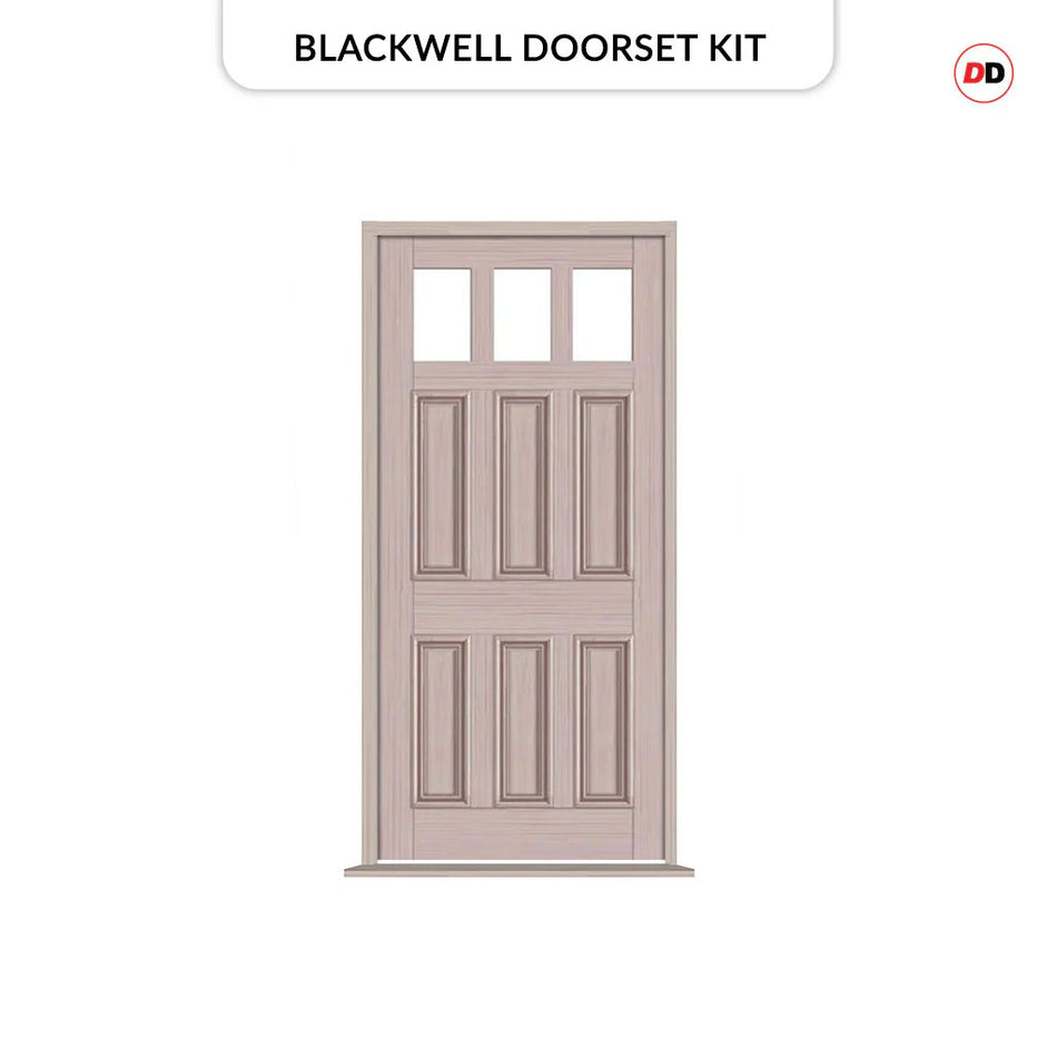 Exterior Victorian Blackwell 3L 6P Front Door and Frame - Colour and Glass Options