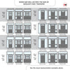 Exterior Georgian Blackwell 6L 3P Front Door with Two Sidelights & Transom - Customisable: Size, Colour, Glass and Sidelight Options