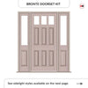 Exterior Georgian Blackwell 3L 6P Front Door with Two Sidelights - Customisable: Size, Colour, Glass and Sidelight Options