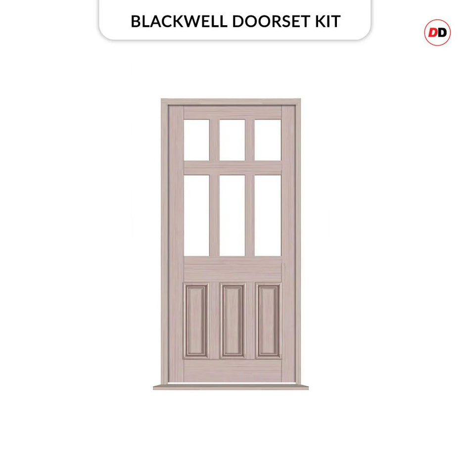 Exterior Victorian Blackwell 6L 3P Front Door and Frame - Colour and Glass Options