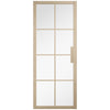 Malvern Blonde Oak Absolute Evokit Double Pocket Doors - Clear Glass - Prefinished