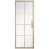 Malvern Blonde Oak Single Absolute Evokit Pocket Door - Clear Glass - Prefinished