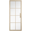 Malvern Blonde Oak Internal Door - Clear Glass - Prefinished
