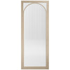 Top Mounted Black Sliding Track & Door - Melrose Blonde Oak Internal Door - Reeded Glass - Prefinished