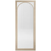Top Mounted Black Sliding Track & Door - Melrose Blonde Oak Internal Door - Reeded Glass - Prefinished