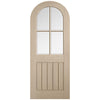 Mexicano Arched Blonde Oak Internal Door & Frame Set - Clear Bevelled Glass - Prefinished