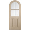 Mexicano Arched Blonde Oak Internal Door & Frame Set - Clear Bevelled Glass - Prefinished