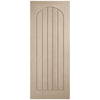 Mexicano Blonde Oak Internal Door - Arched Square Top & Vertical Lining - Prefinished